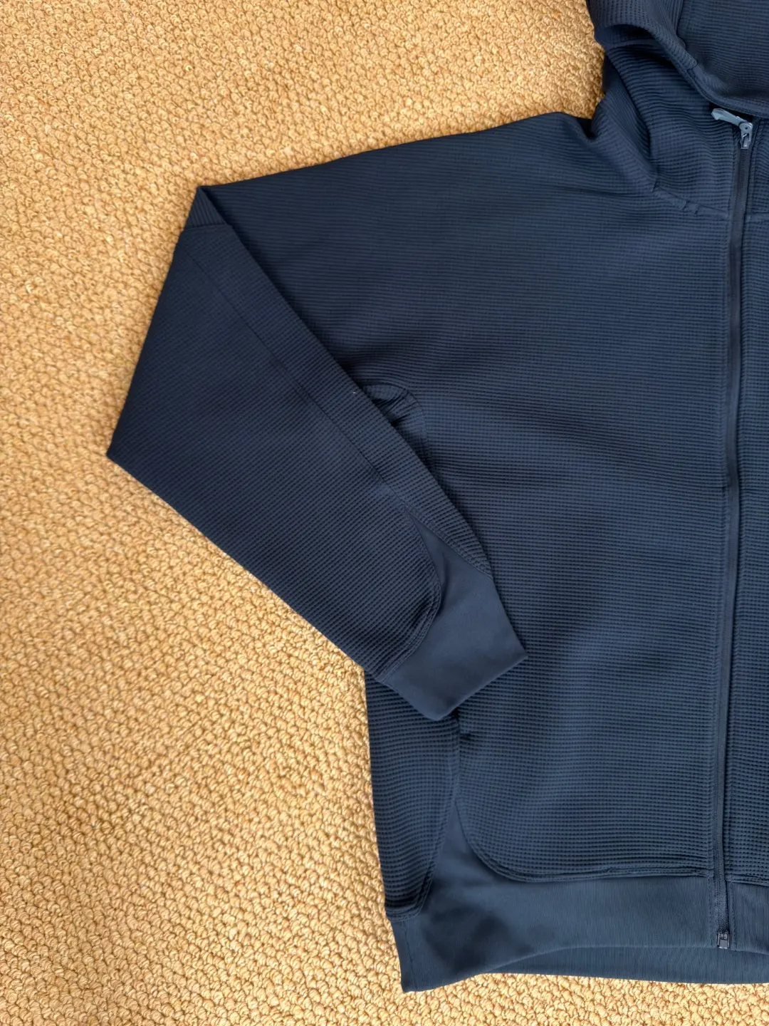 Olera Waffle-Knit Zip-Up Hooded Jacket D34022676 — view 2