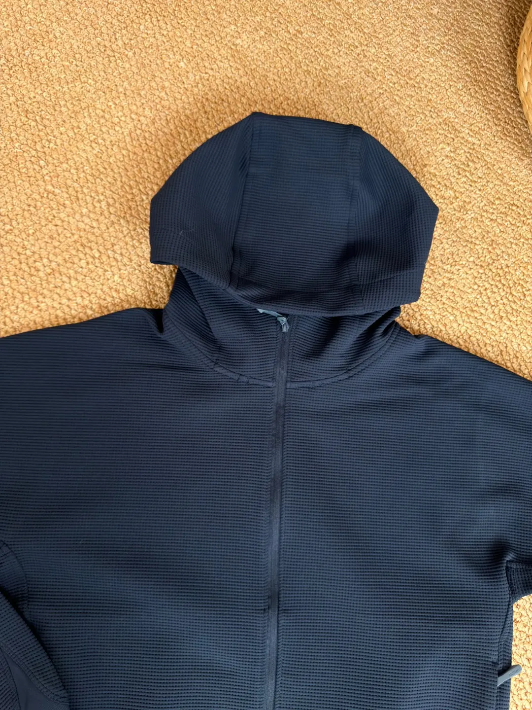 Olera Waffle-Knit Zip-Up Hooded Jacket D34022676 — view 3