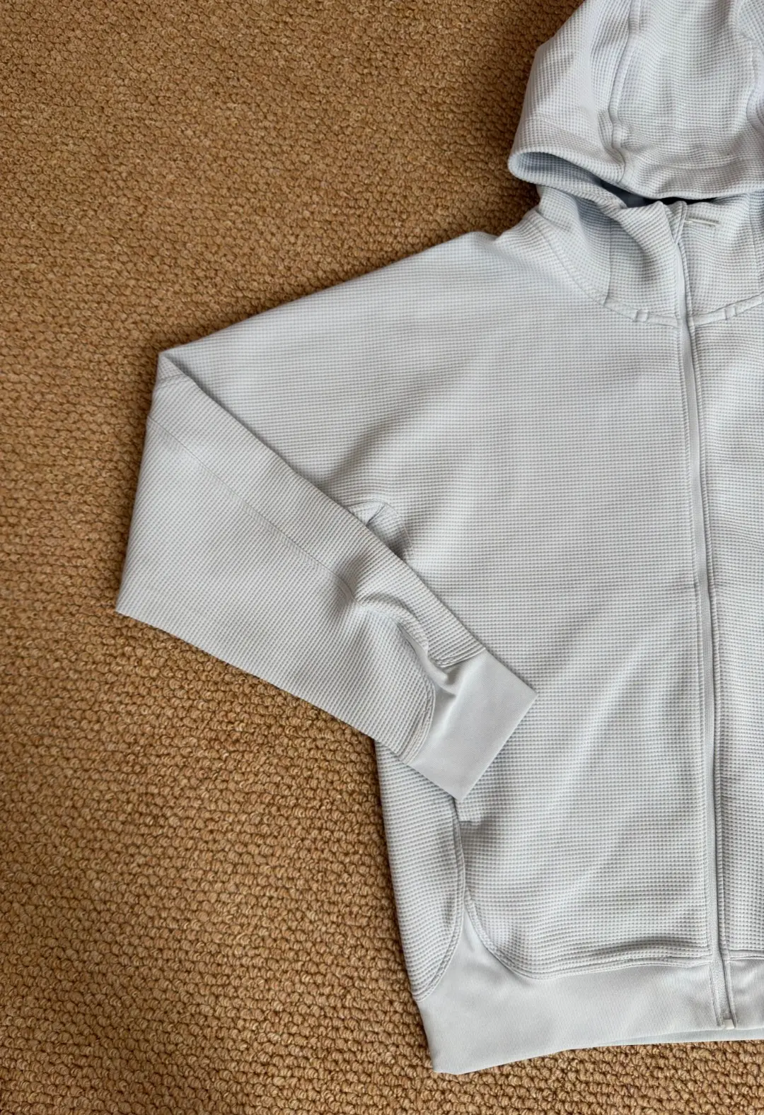 Olera Waffle-Knit Full-Zip Hoodie D34022678 — view 3
