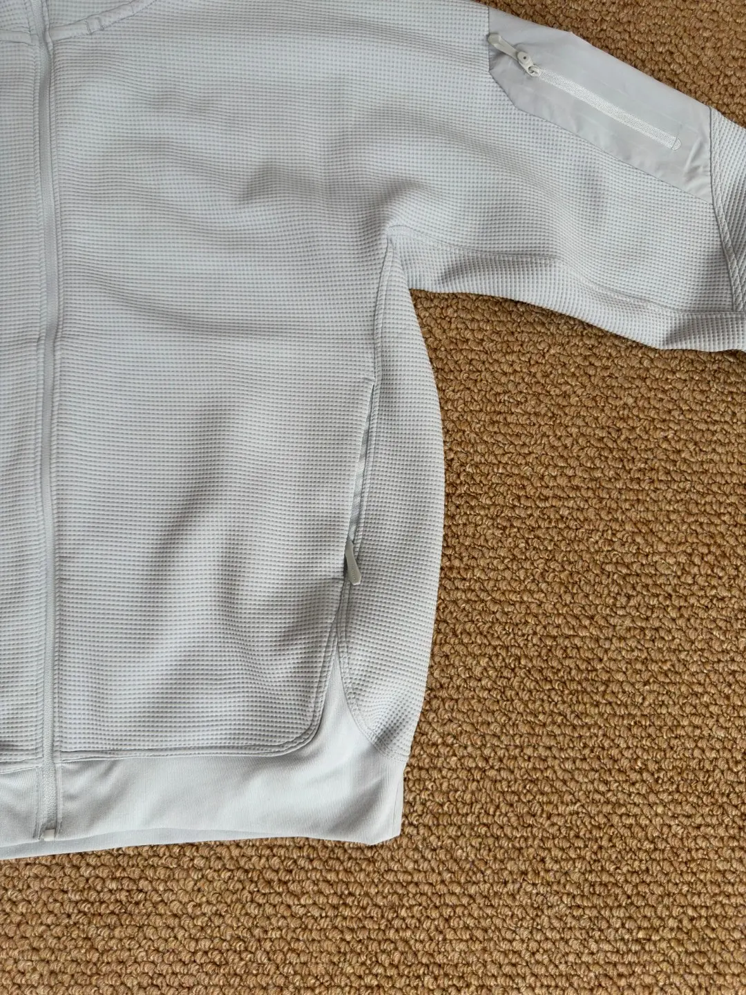 Olera Waffle-Knit Full-Zip Hoodie D34022678 — view 4