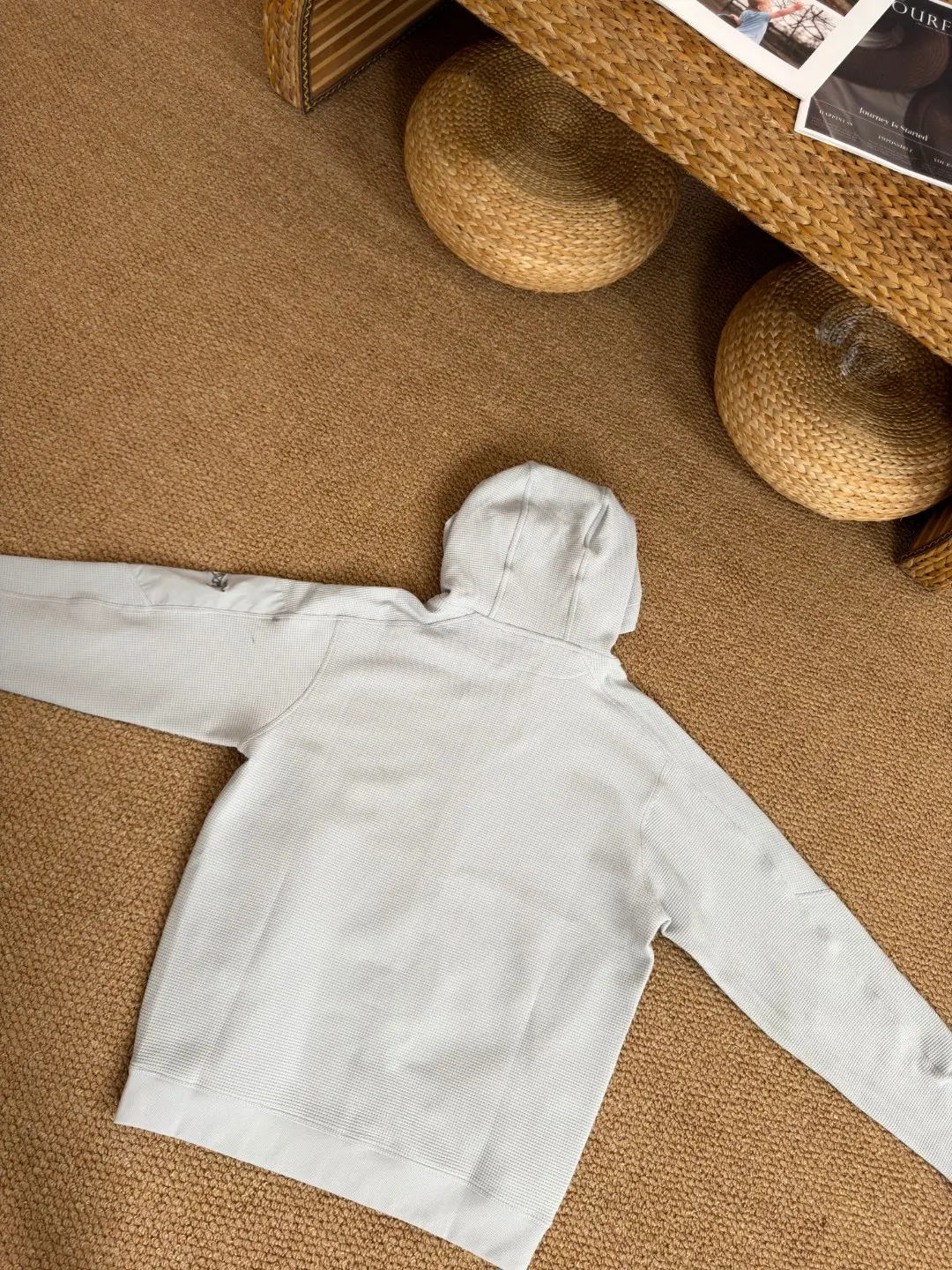 Olera Waffle-Knit Full-Zip Hoodie D34022678 — view 8