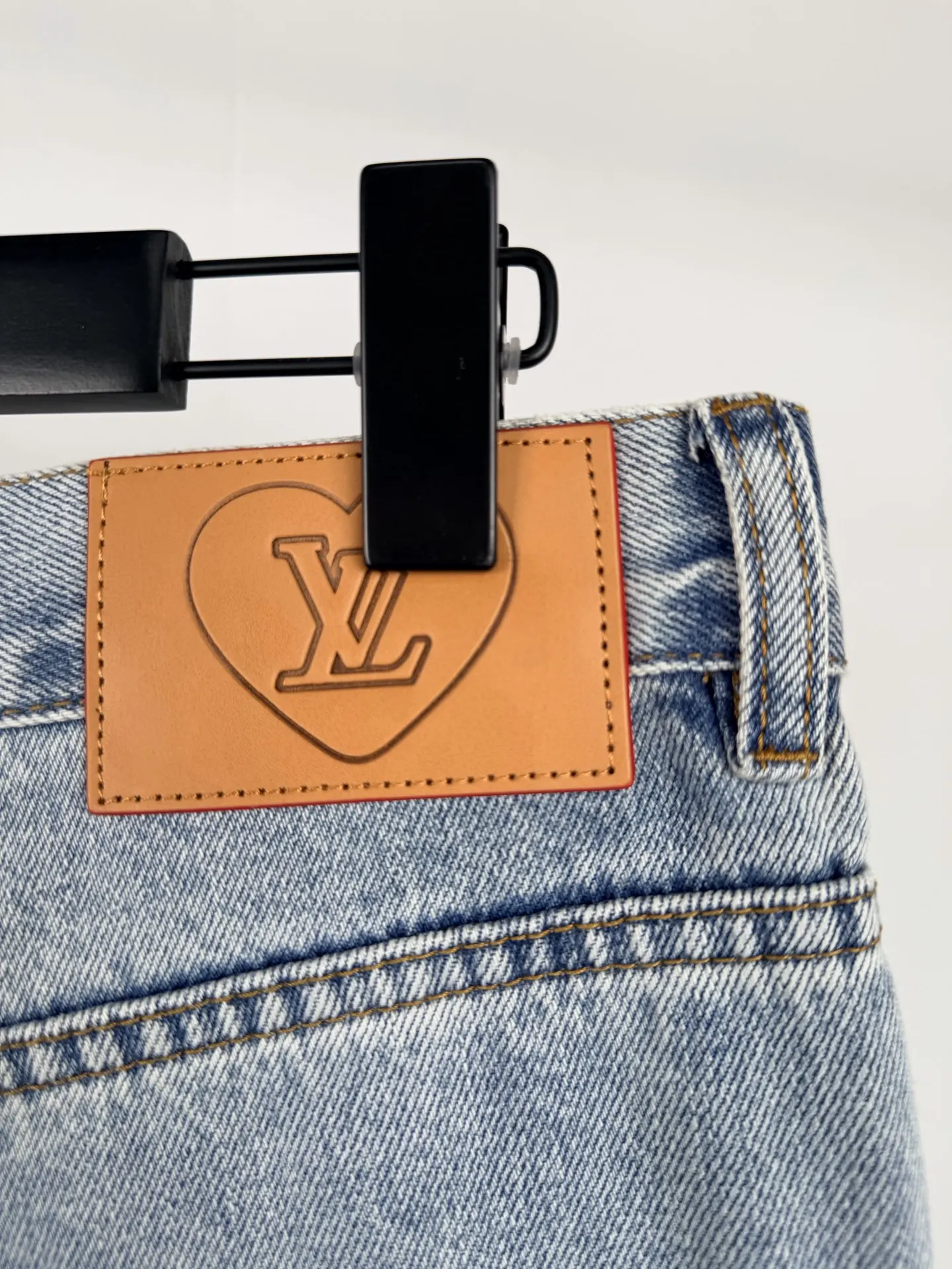 Monogram Embroidered Straight-Leg Jeans D34020099 — view 12