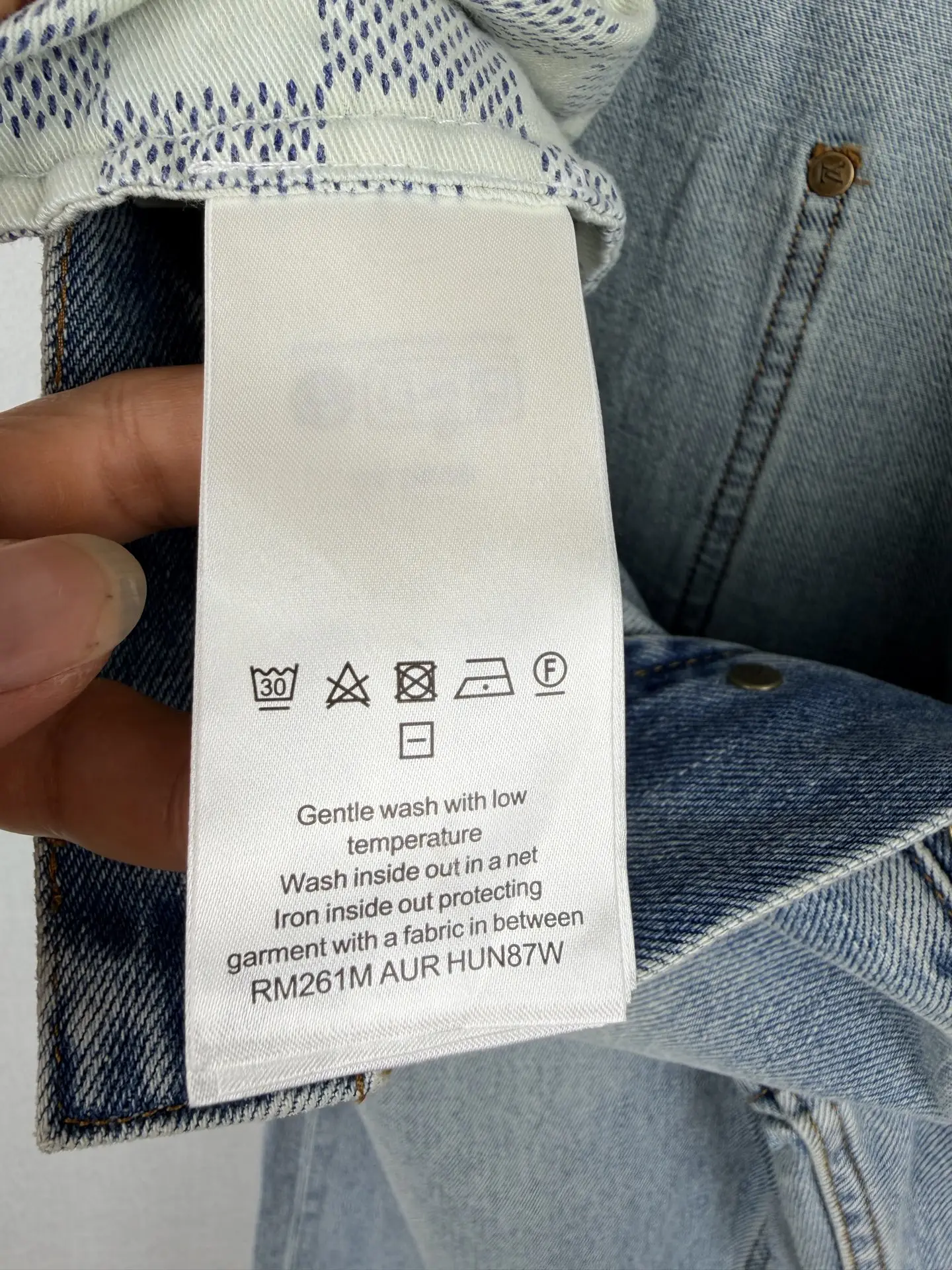 Monogram Embroidered Straight-Leg Jeans D34020099 — view 14