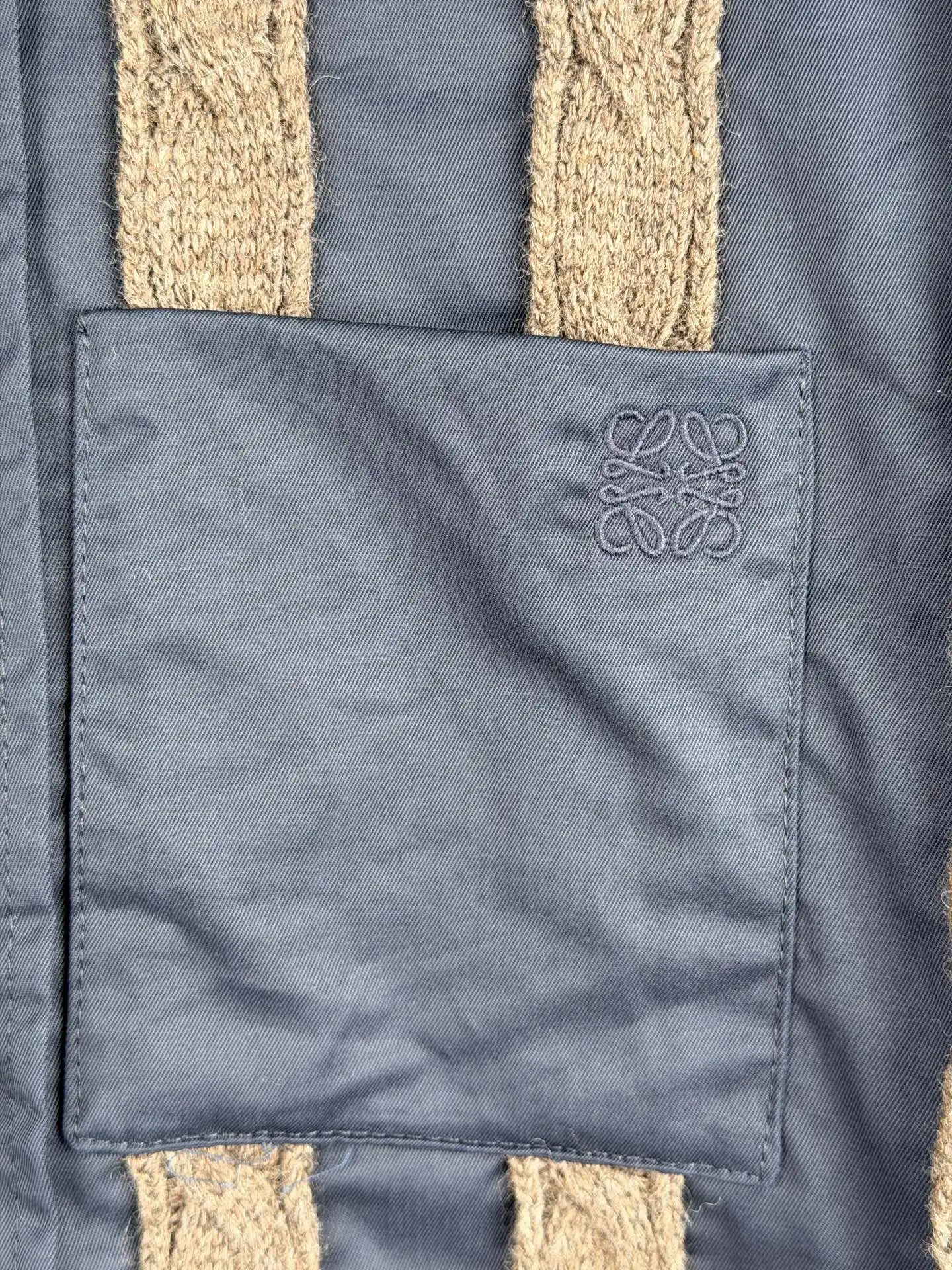 Anagram Hybrid Cable-Knit and Poplin Shirt D34521434 — view 6