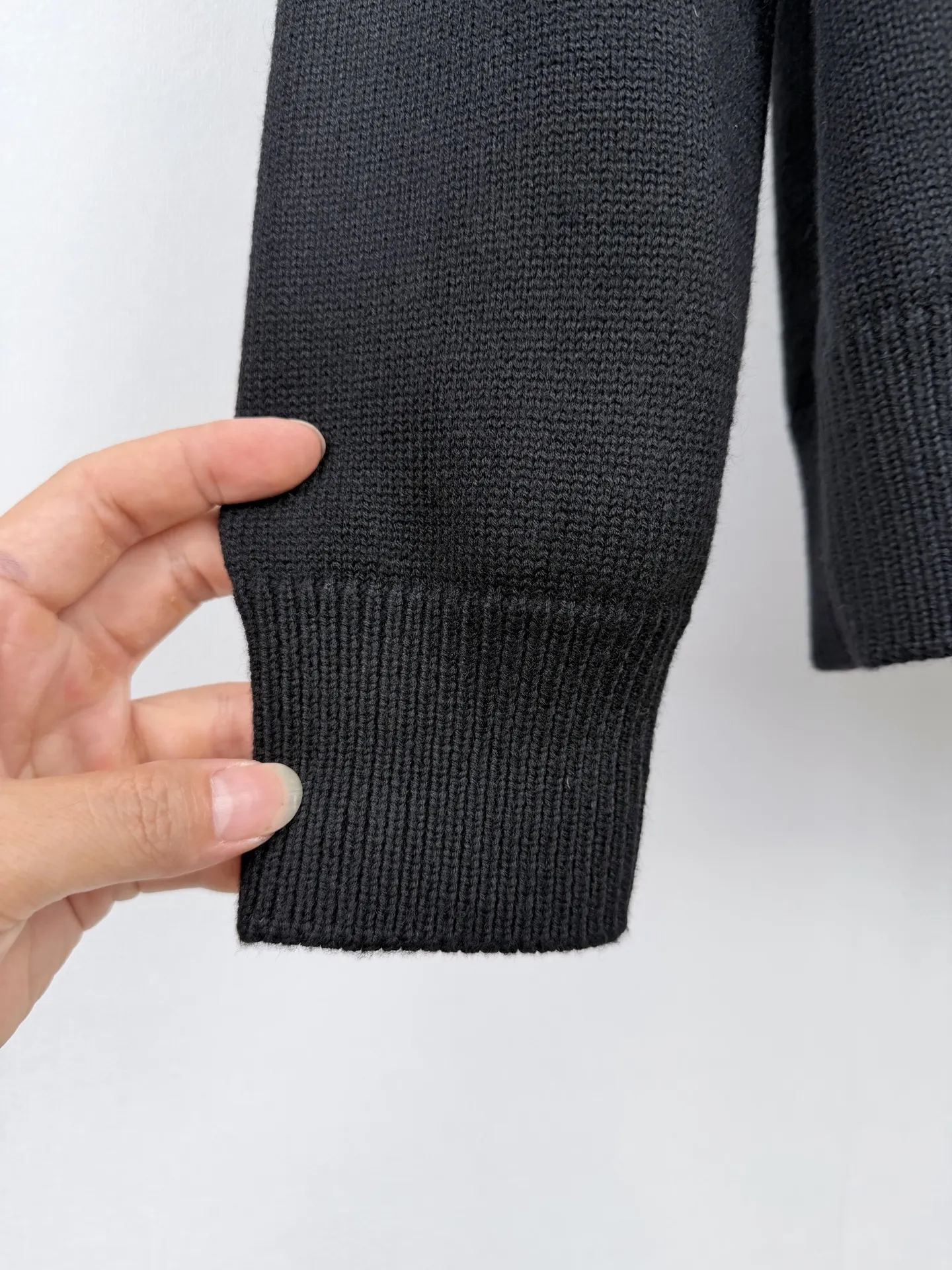 Wool and Nylon Mixed-Media Zip-Up Cardigan D34520025 — view 8