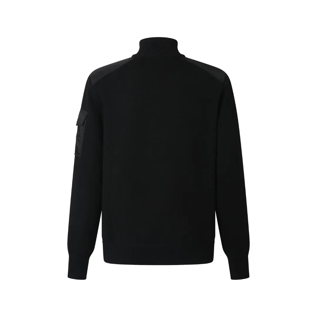 Wool and Nylon Paneled Zip-Up Cardigan D34521909 — view 3