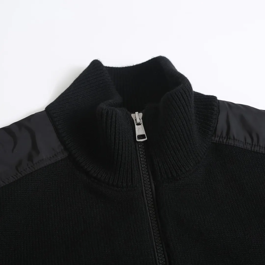 Wool and Nylon Paneled Zip-Up Cardigan D34521909 — view 4