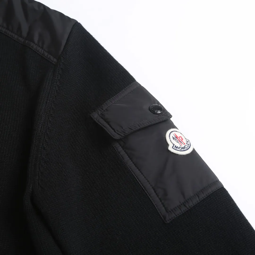 Wool and Nylon Paneled Zip-Up Cardigan D34521909 — view 6