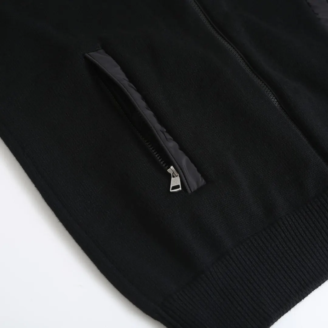 Wool and Nylon Paneled Zip-Up Cardigan D34521909 — view 7