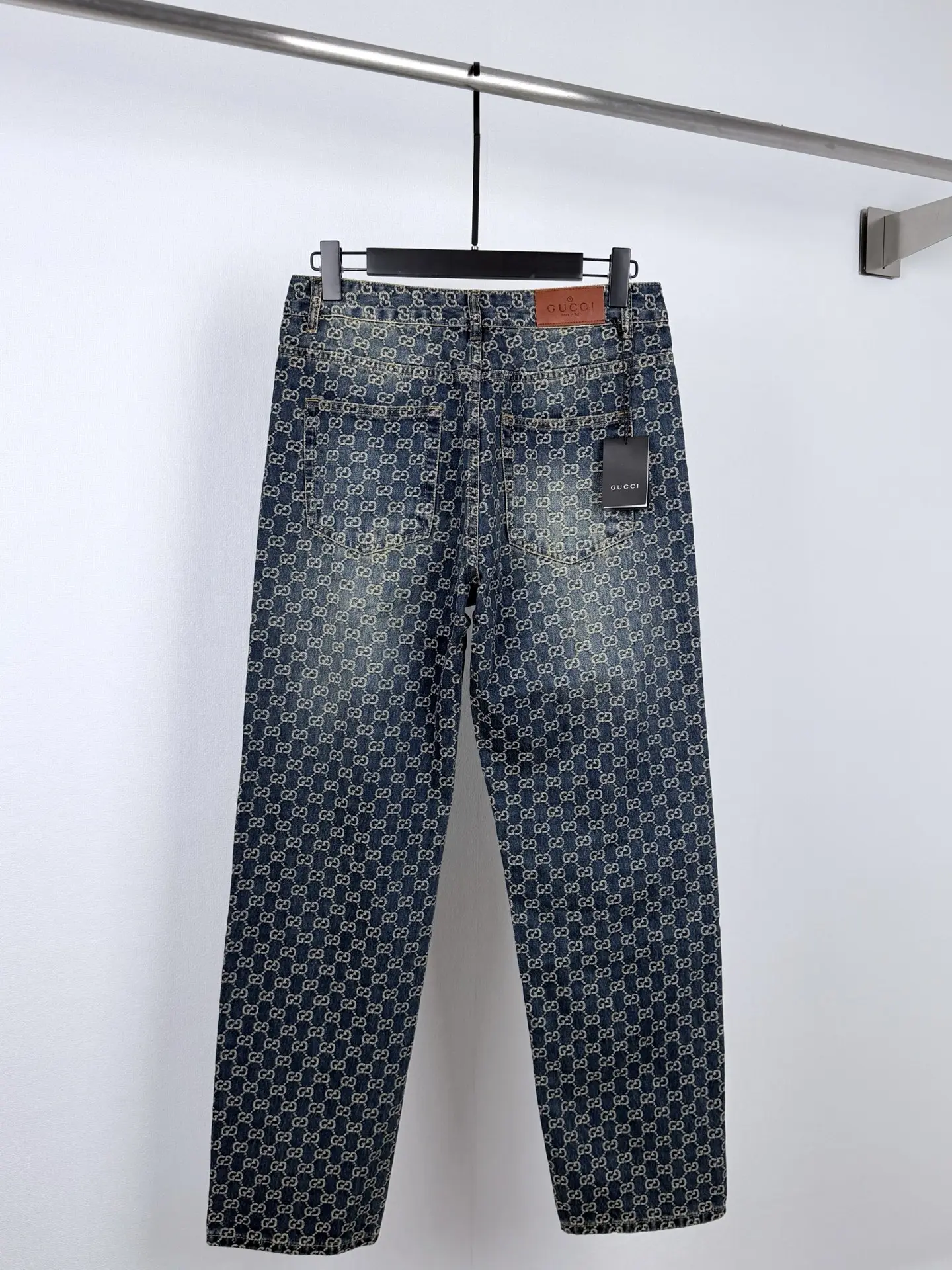 GG Jacquard Monogram Straight-Leg Jeans D35020094 — view 3