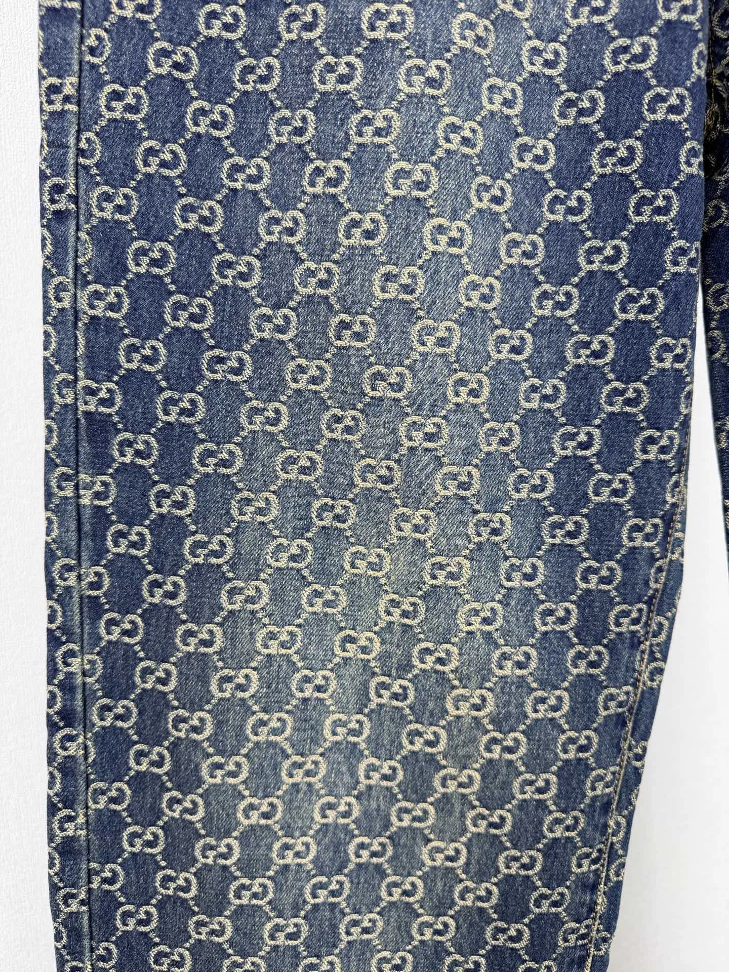 GG Jacquard Monogram Straight-Leg Jeans D35020094 — view 7
