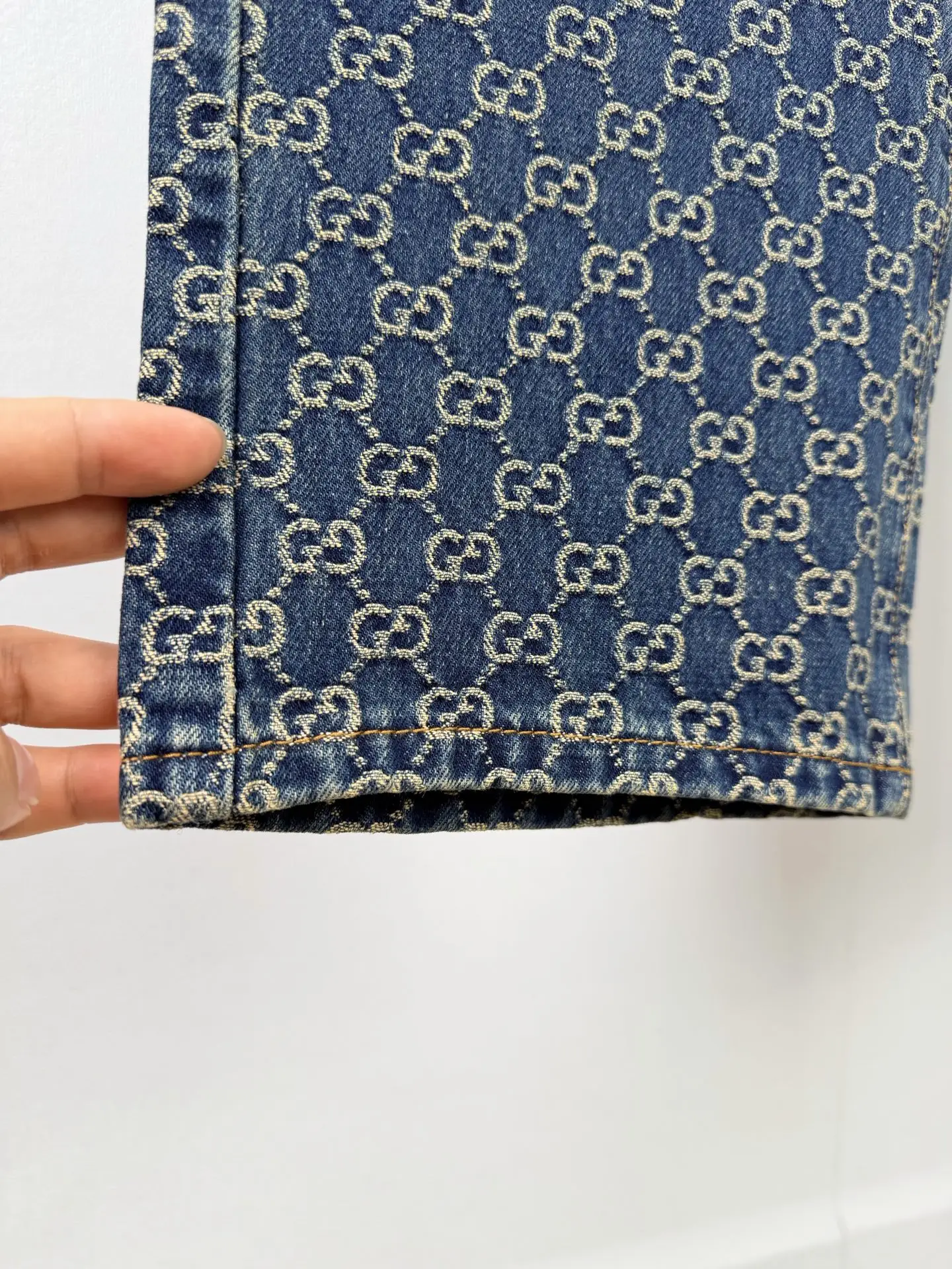 GG Jacquard Monogram Straight-Leg Jeans D35020094 — view 8