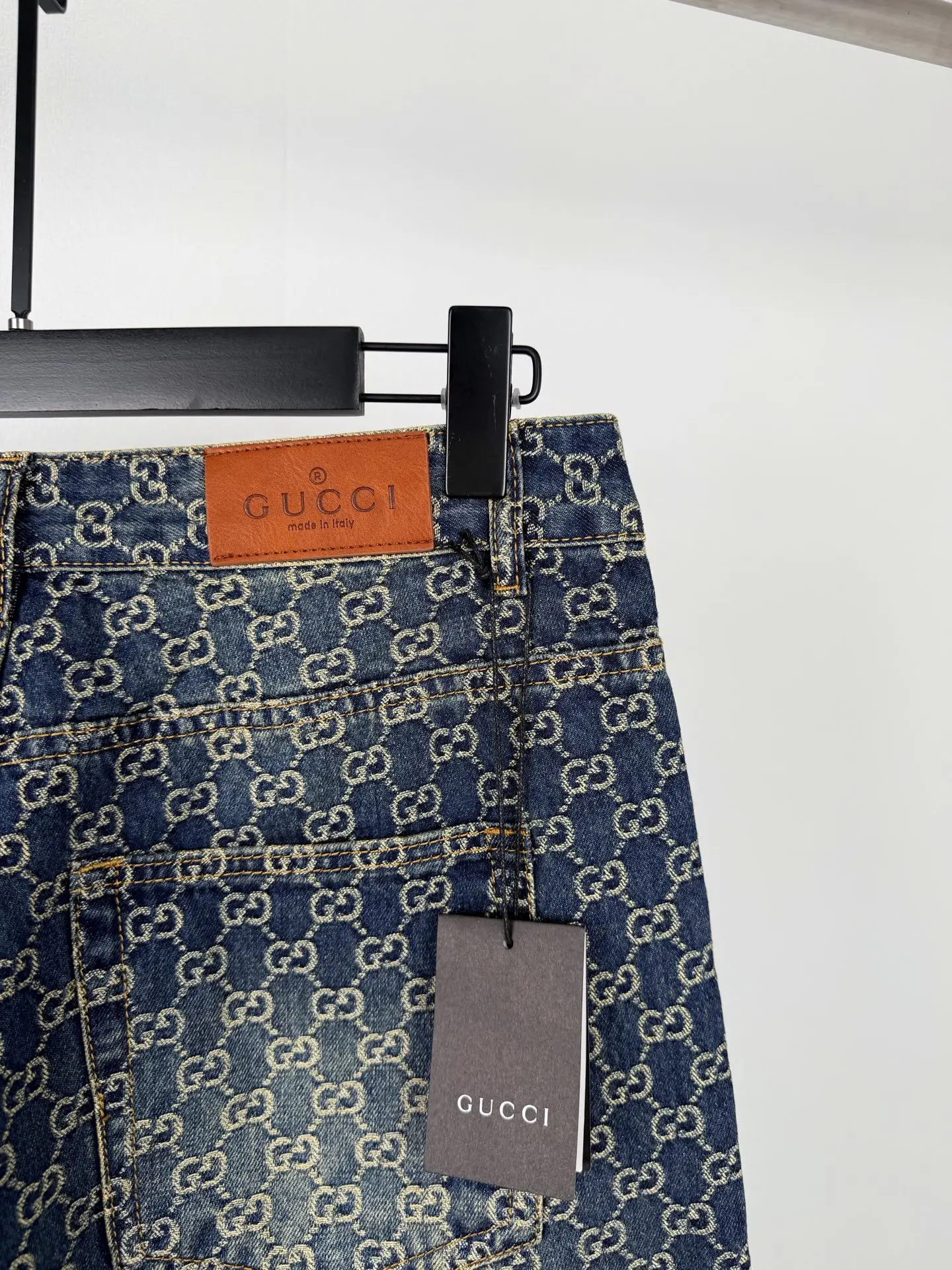 GG Jacquard Monogram Straight-Leg Jeans D35020094 — view 10