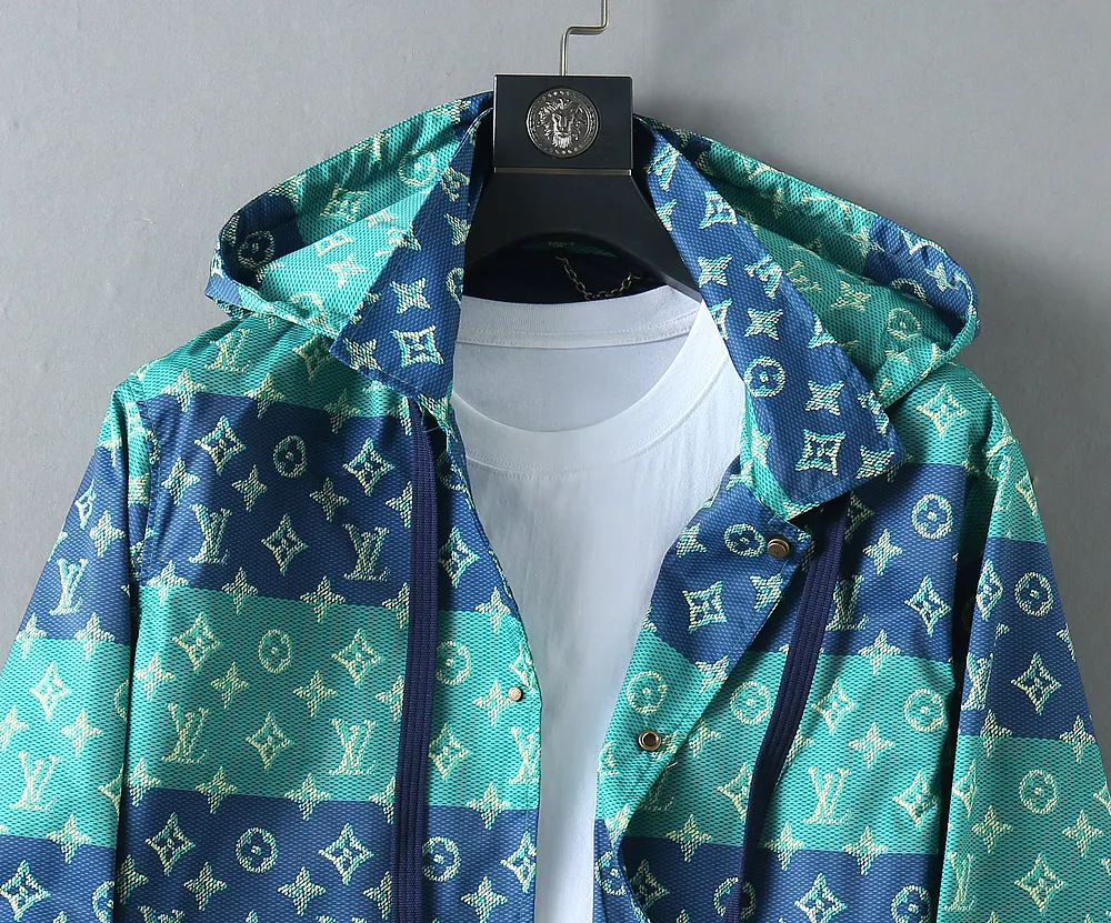 Monogram Striped Hooded Windbreaker Jacket D35023337 — view 4