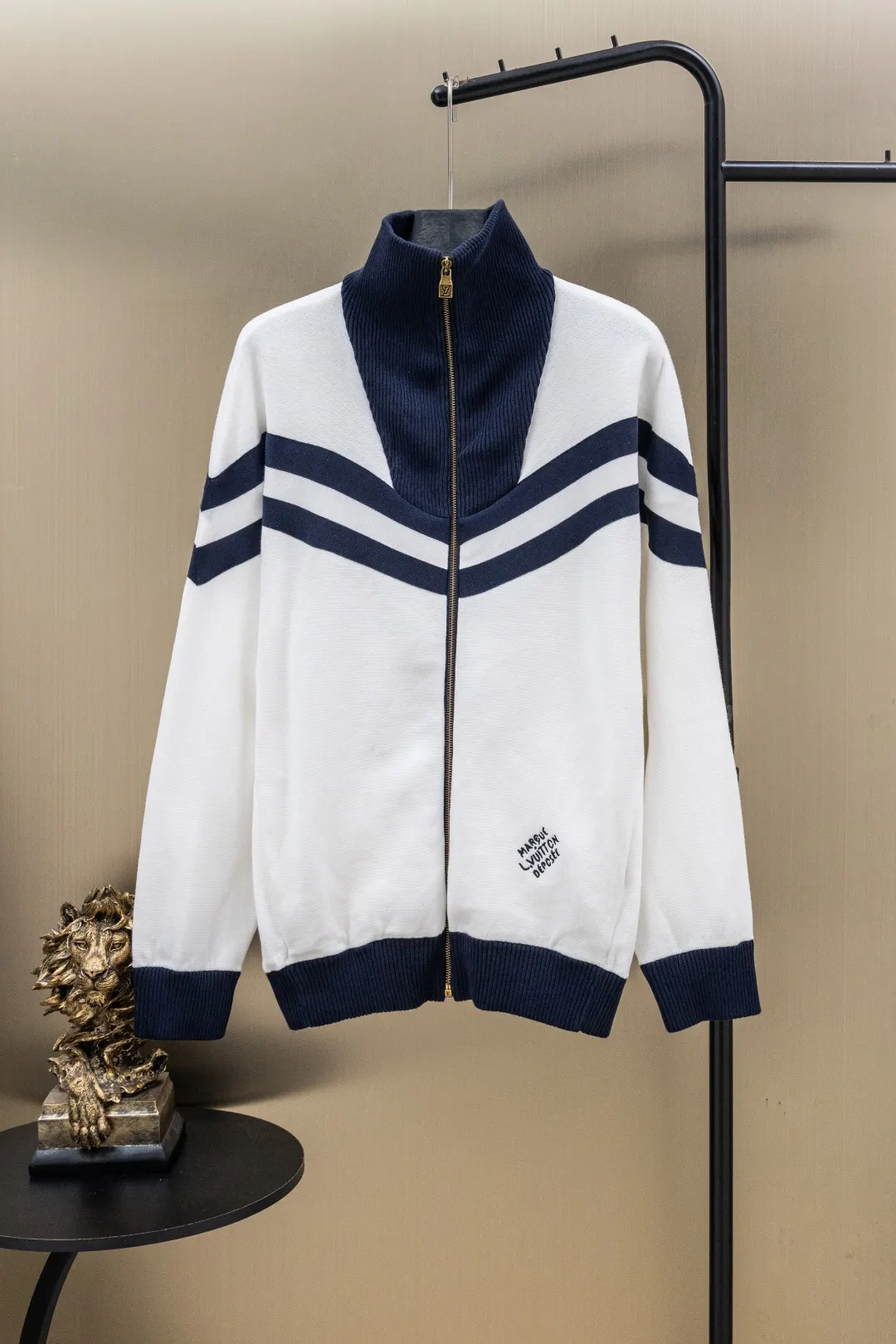 Nautical Knit Zip-Up Cardigan D35023436