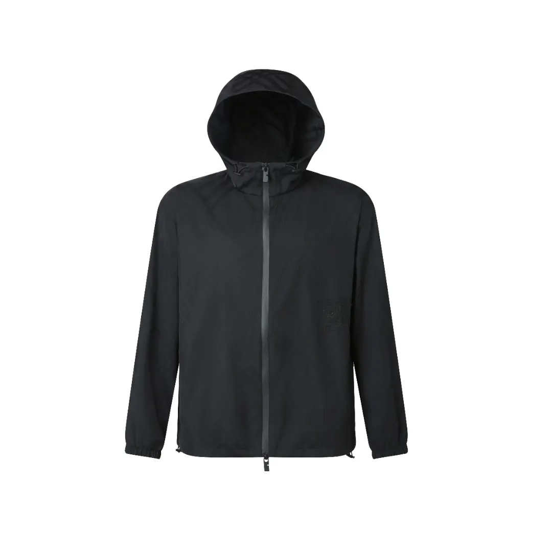 Jacquard Check Hooded Shell Jacket D35523470