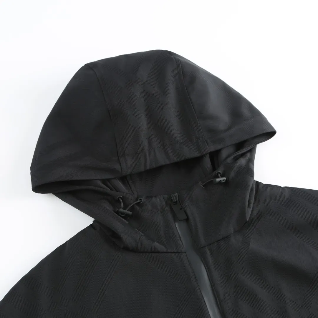 Jacquard Check Hooded Shell Jacket D35523470 — view 8