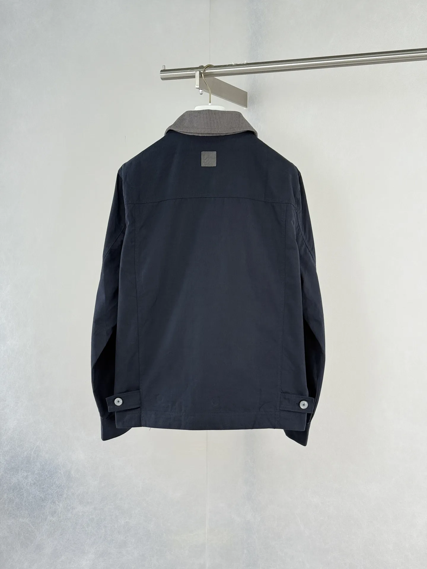 Corduroy Collar Damier Patch Zip-Up Jacket D36019939 — view 2