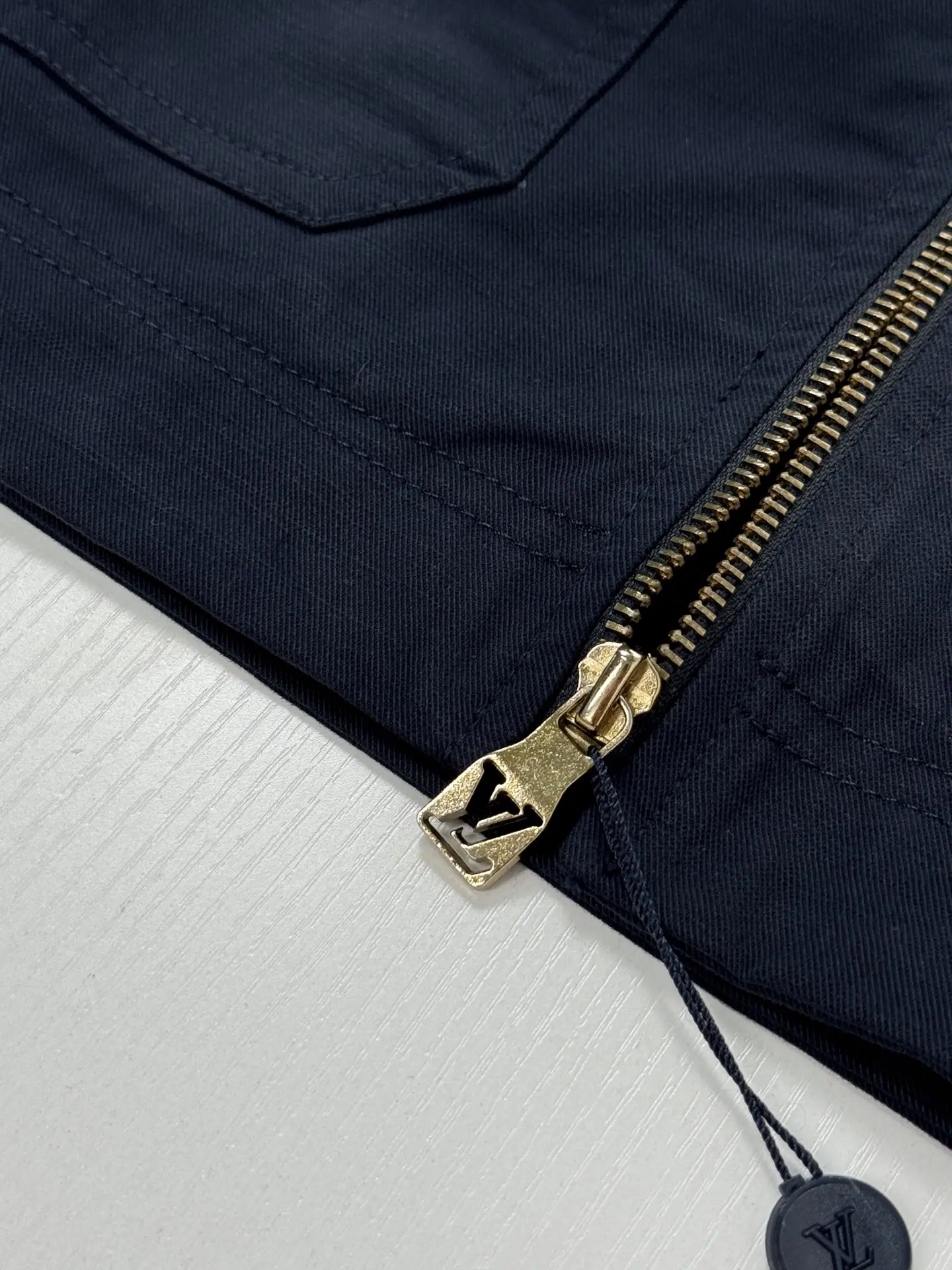 Corduroy Collar Damier Patch Zip-Up Jacket D36019939 — view 5