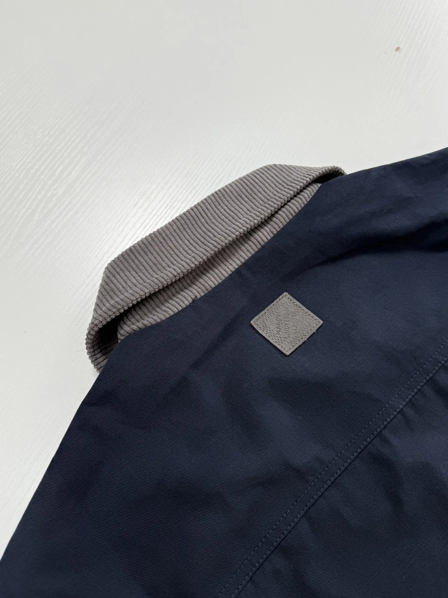Corduroy Collar Damier Patch Zip-Up Jacket D36019939 — view 11