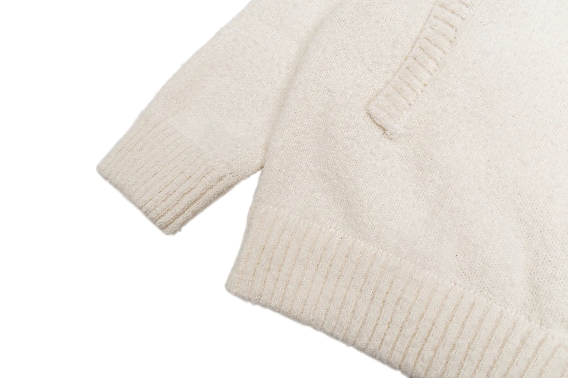 Logo Embroidery Zip-Up Wool Cardigan D36019817 — view 7
