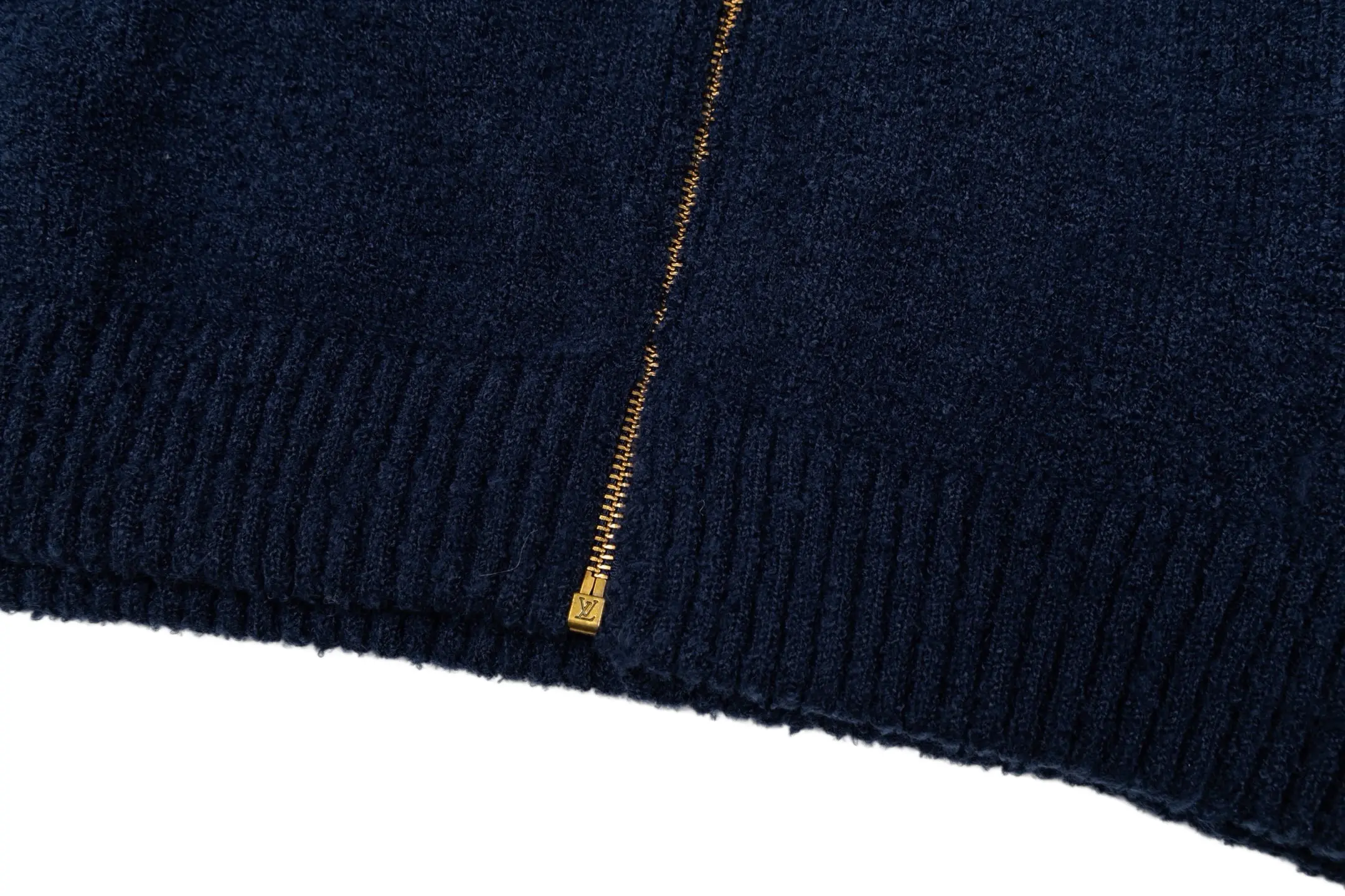 Logo Embroidery Wool Knit Zip-Up Cardigan D36019818 — view 8