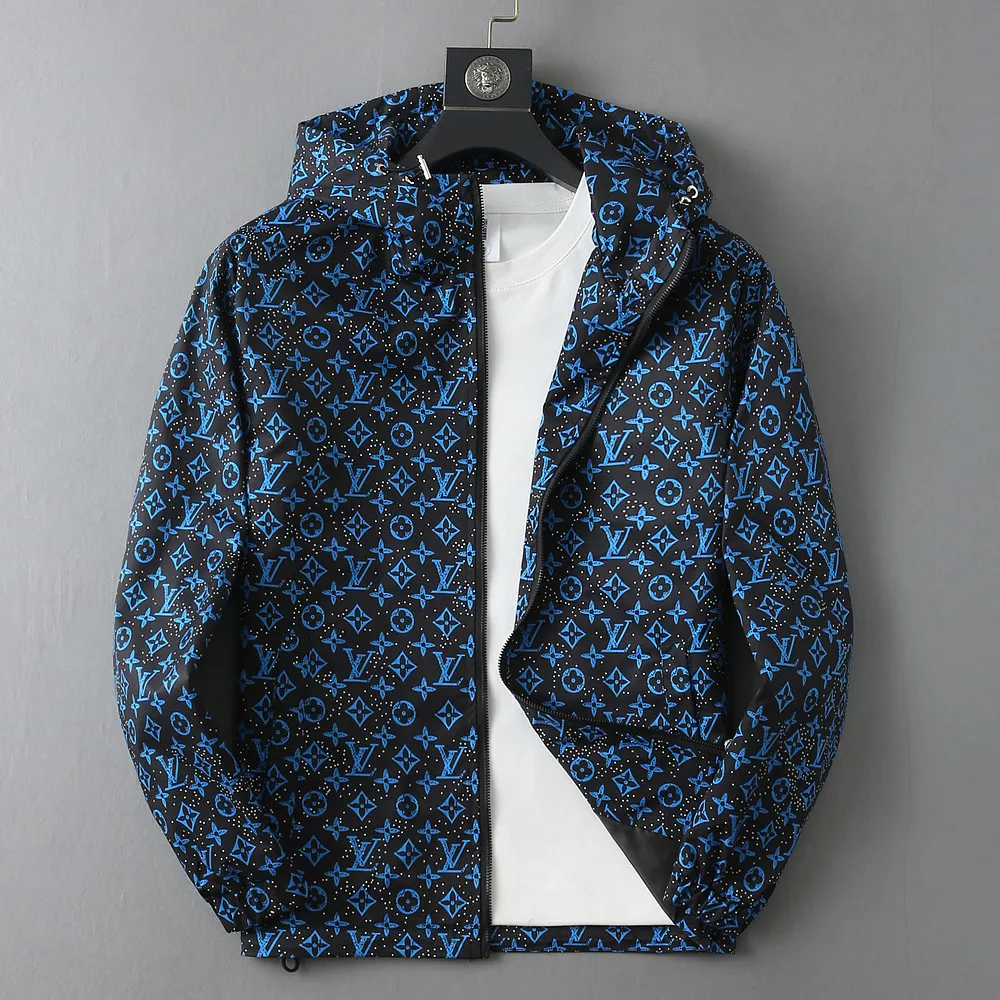 Monogram Print Hooded Windbreaker Jacket D36023359