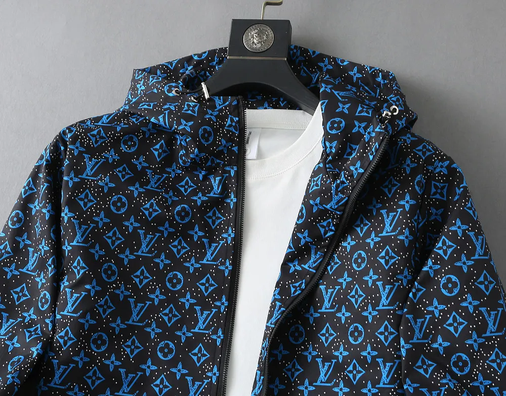 Monogram Print Hooded Windbreaker Jacket D36023359 — view 5