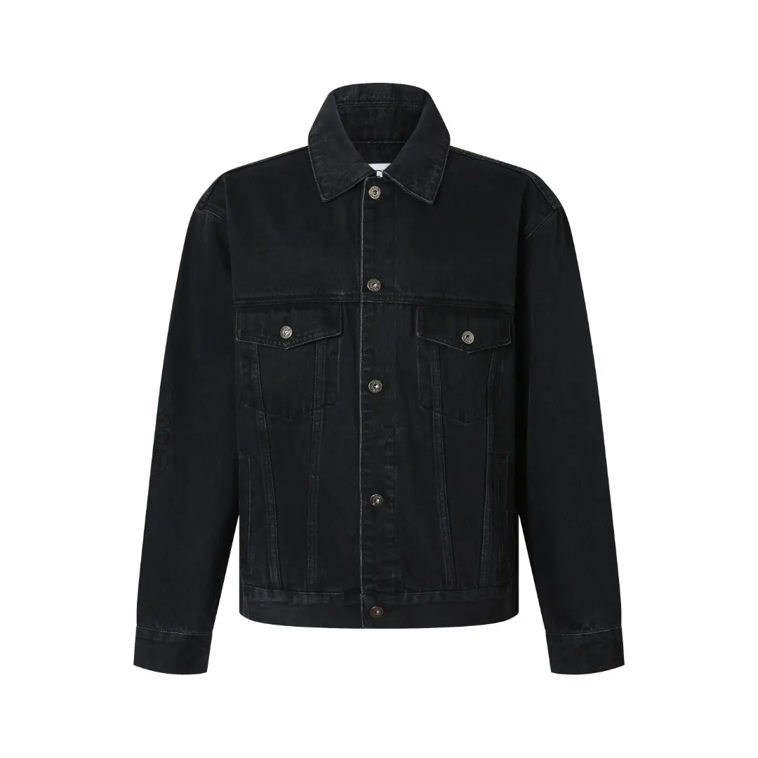 Embroidered Washed Denim Jacket D36023592