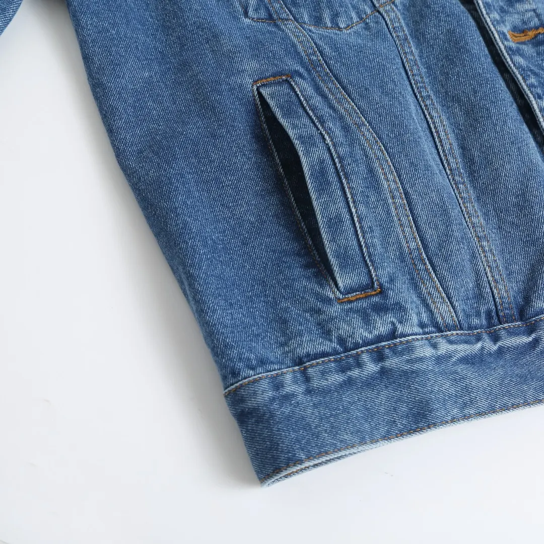 Embroidered Washed Denim Jacket D36023593 — view 7