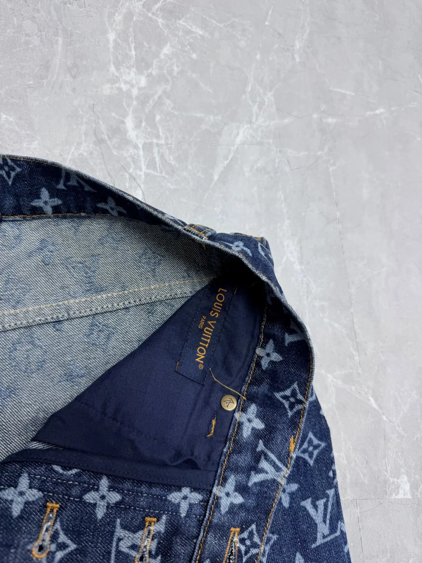 Monogram Embroidered Straight-Leg Jeans D36022037 — view 6