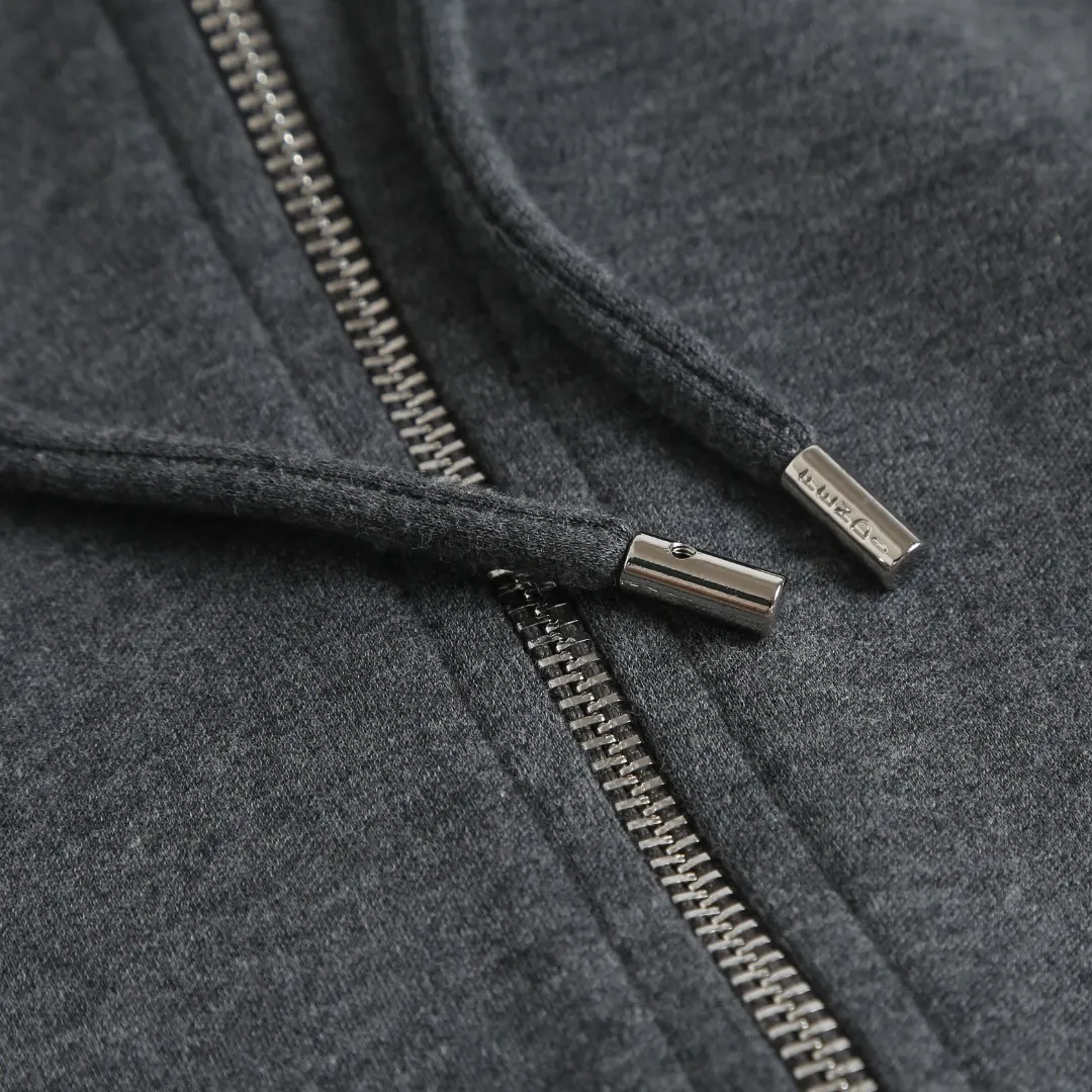 Logo-Embroidered Zip-Up Hoodie with Monogram Lining D36521905 — view 7