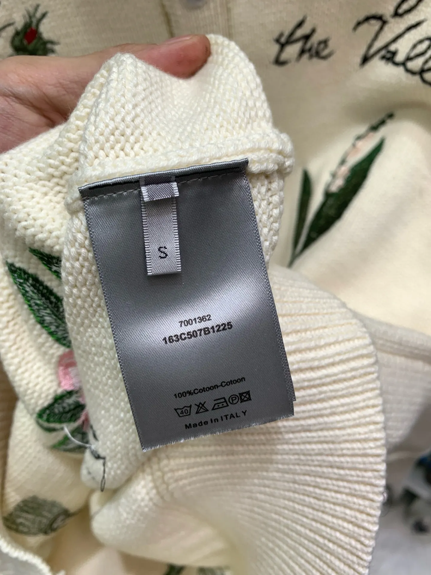 Floral Embroidered Wool-Blend Polo Sweater D36522630 — view 11