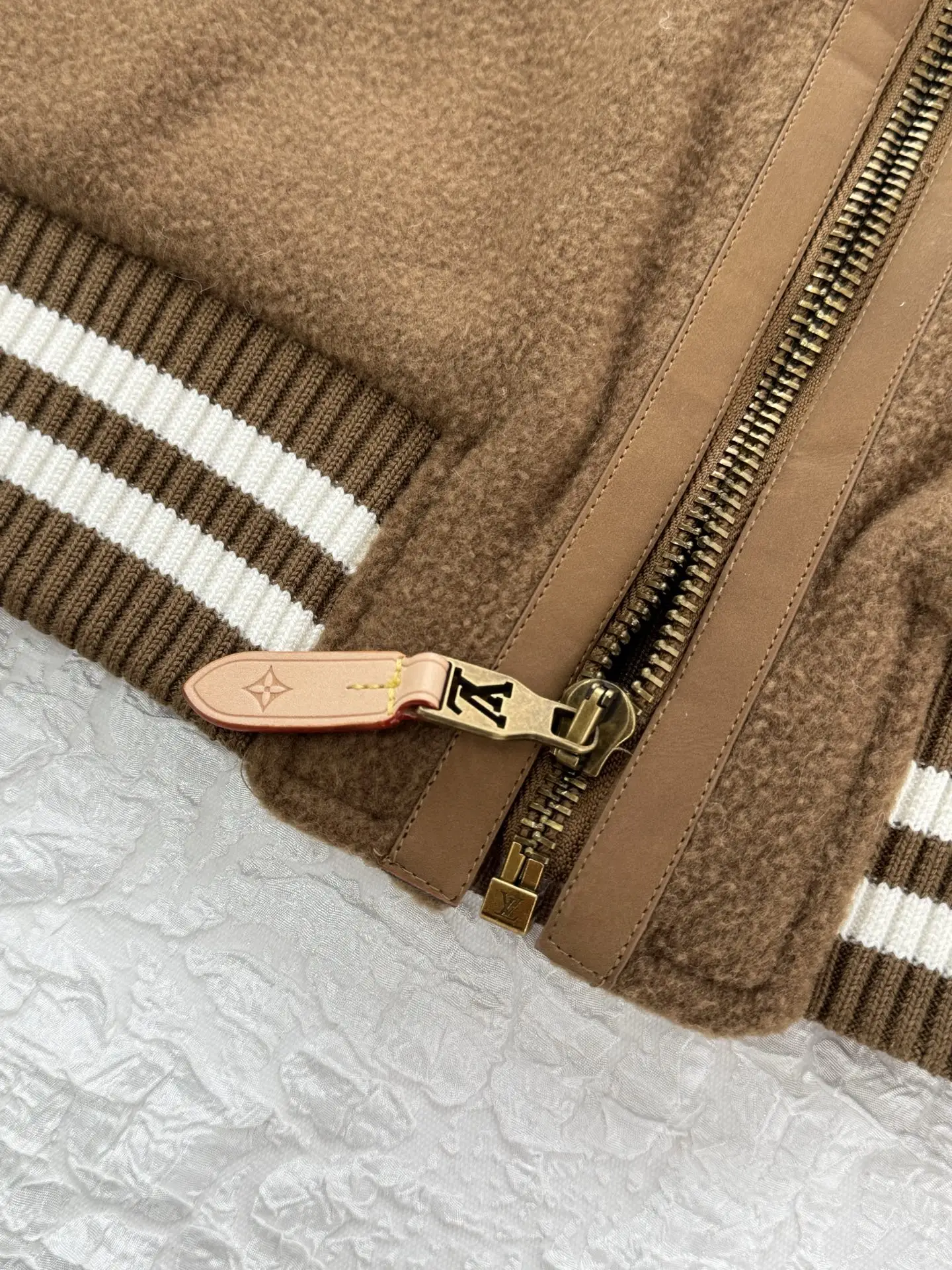 Monogram Fleece Bomber Jacket with Faux Fur Collar D36819954 — view 4