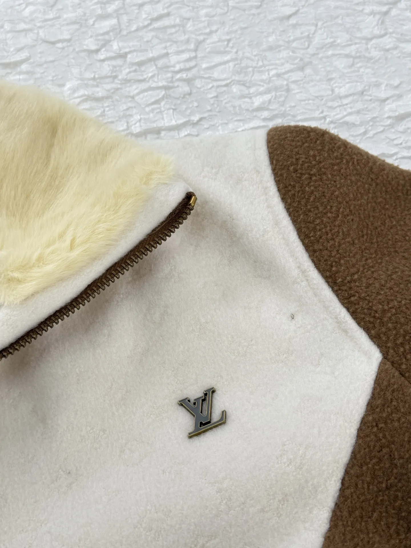 Monogram Fleece Bomber Jacket with Faux Fur Collar D36819954 — view 6