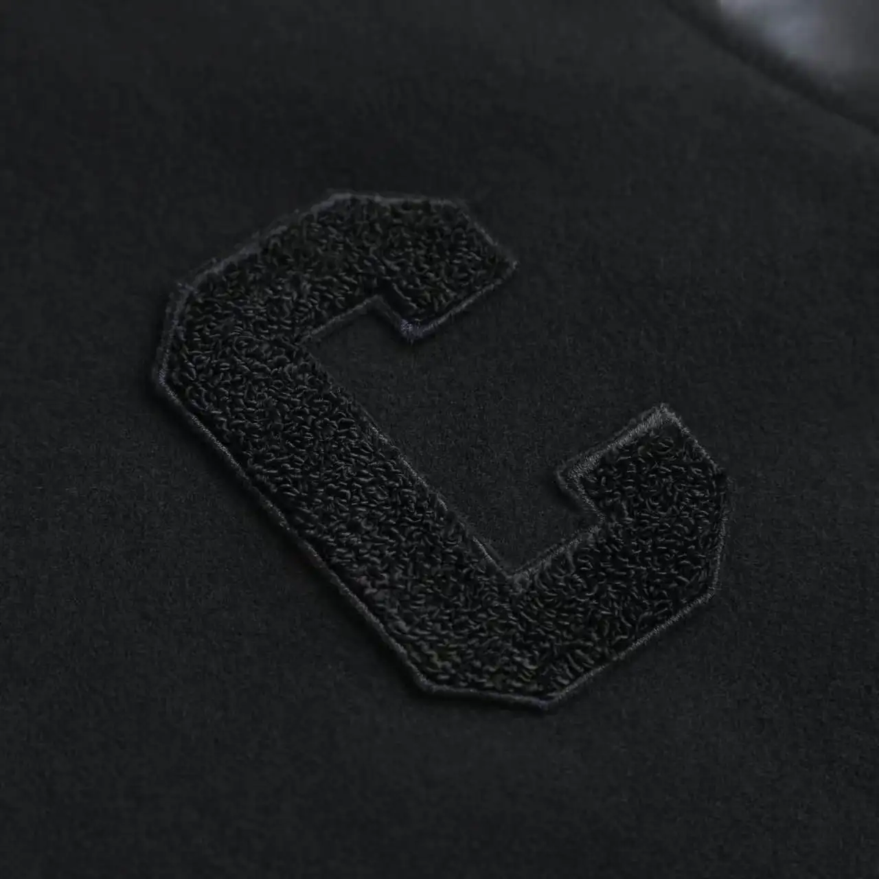 Leather-Sleeve Wool-Blend Hooded Varsity Jacket D37019916 — view 5