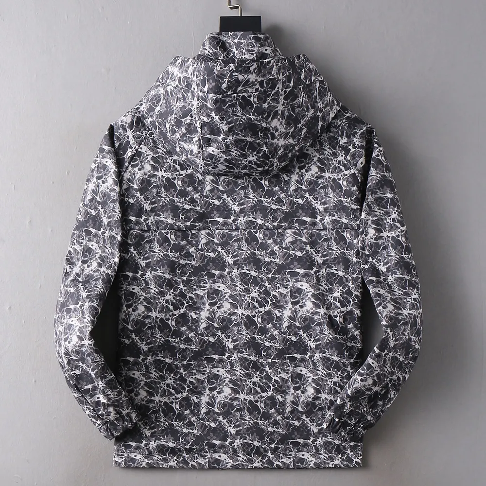 Monogram Pattern Hooded Windbreaker Jacket D37023355 — view 2