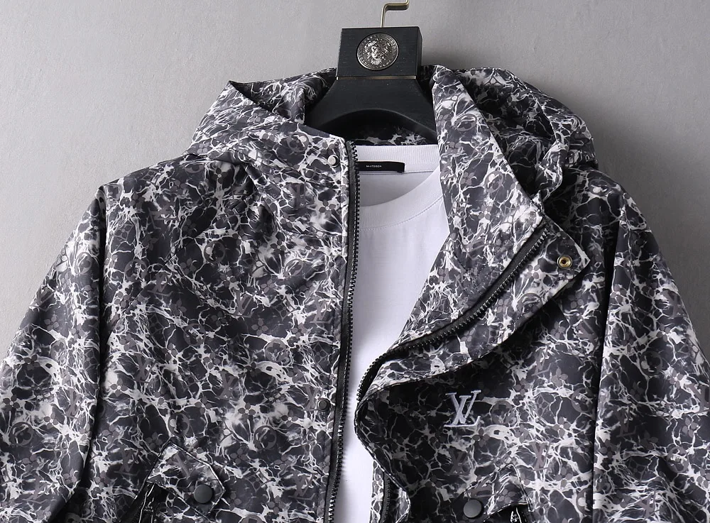 Monogram Pattern Hooded Windbreaker Jacket D37023355 — view 5