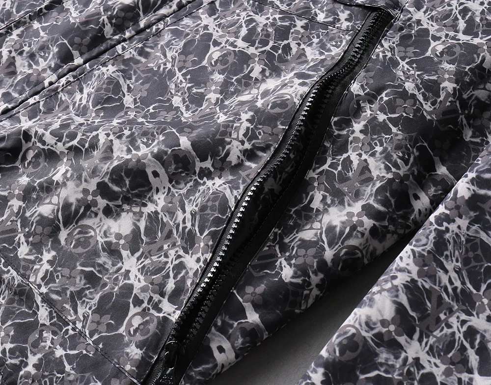 Monogram Pattern Hooded Windbreaker Jacket D37023355 — view 12