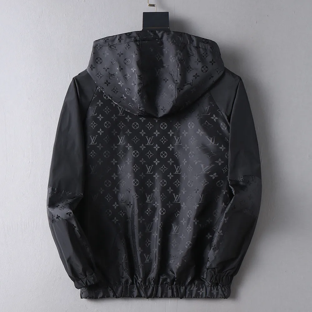 Monogram Panel Hooded Windbreaker Jacket D37023356 — view 2