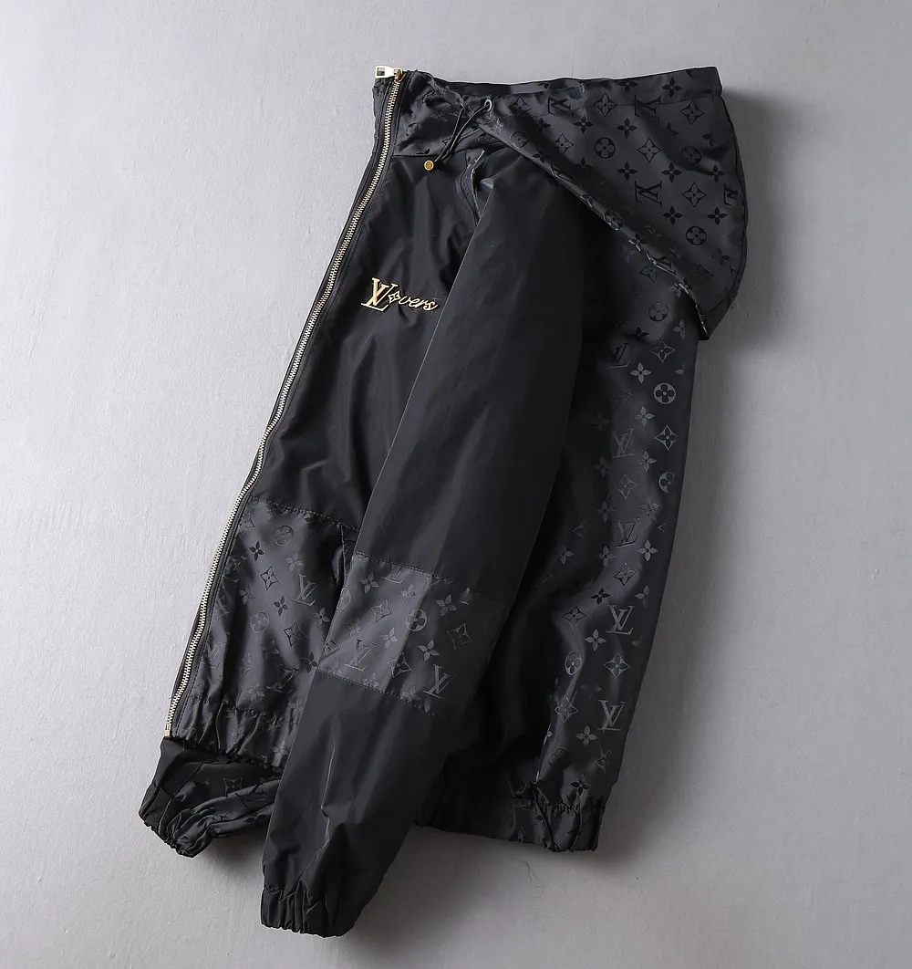 Monogram Panel Hooded Windbreaker Jacket D37023356 — view 4