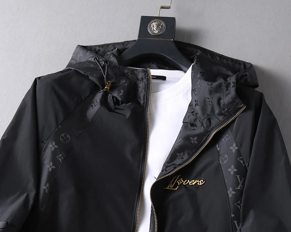Monogram Panel Hooded Windbreaker Jacket D37023356 — view 5