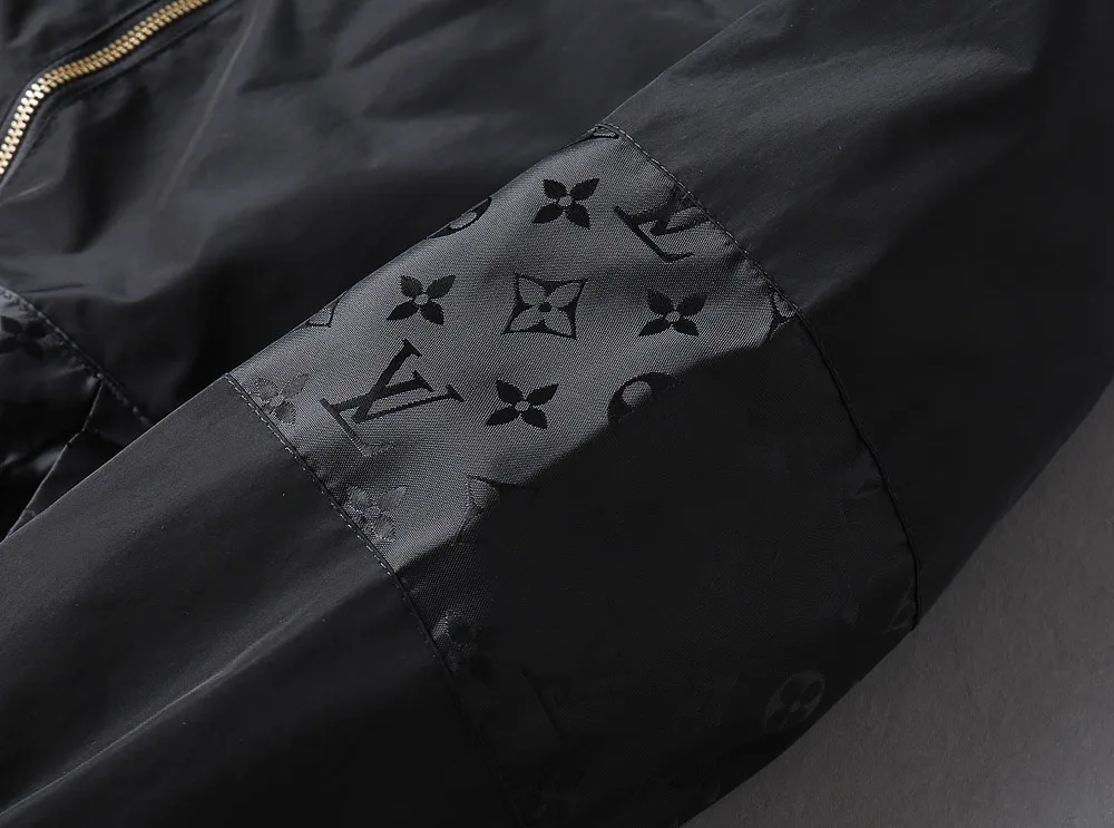 Monogram Panel Hooded Windbreaker Jacket D37023356 — view 8
