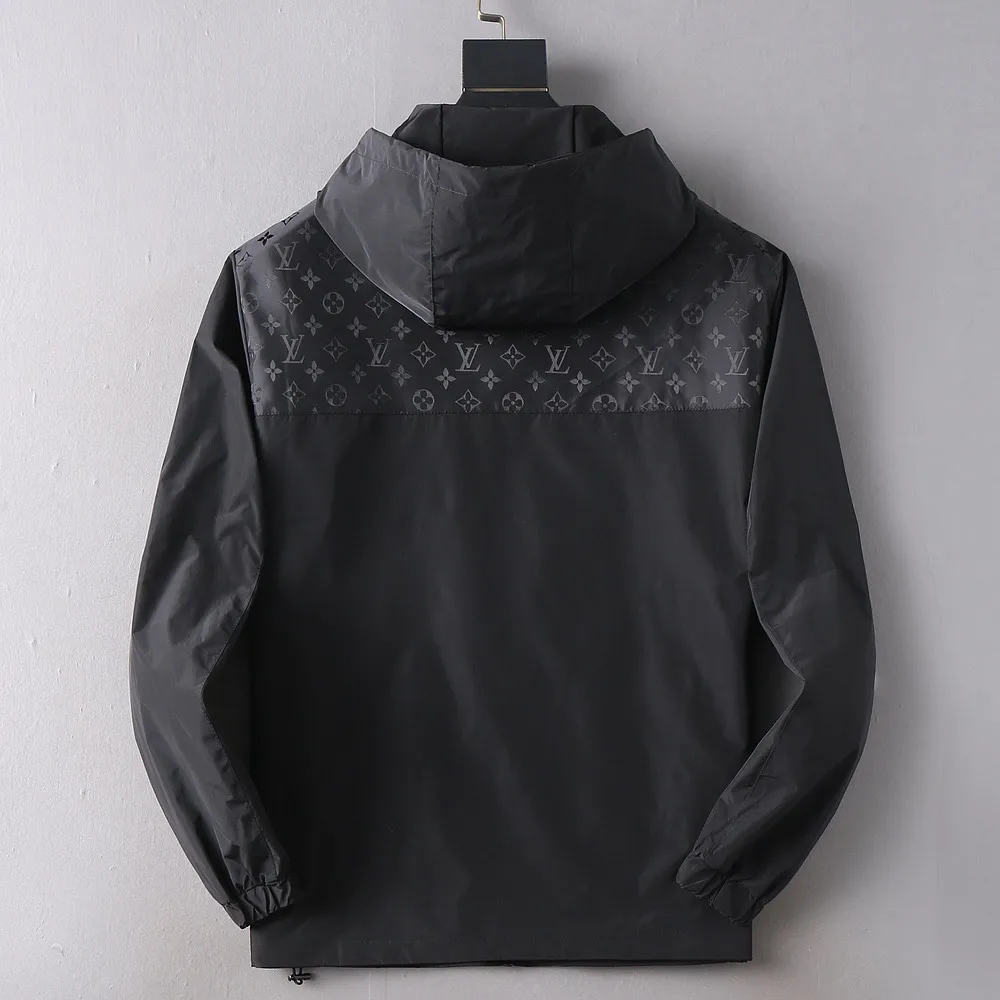 Monogram Panel Hooded Windbreaker Jacket D37023357 — view 2