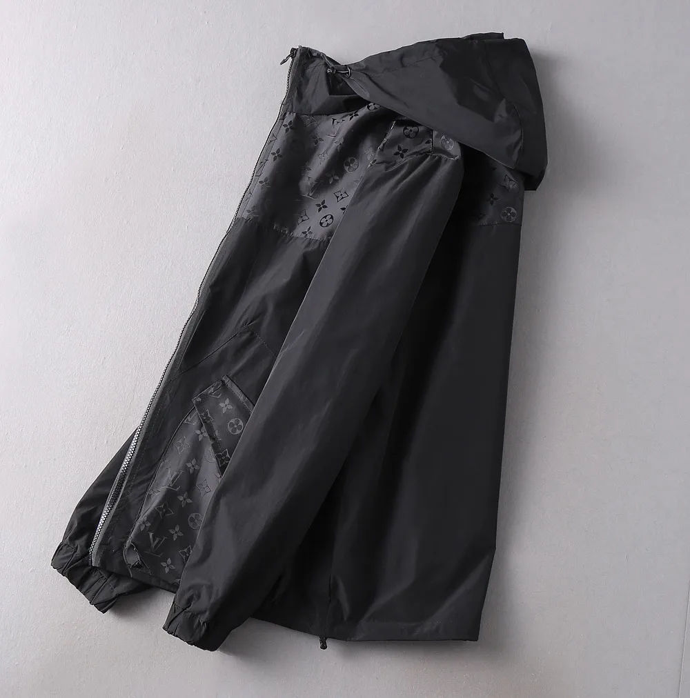 Monogram Panel Hooded Windbreaker Jacket D37023357 — view 3