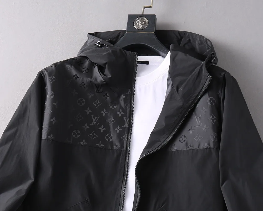 Monogram Panel Hooded Windbreaker Jacket D37023357 — view 5