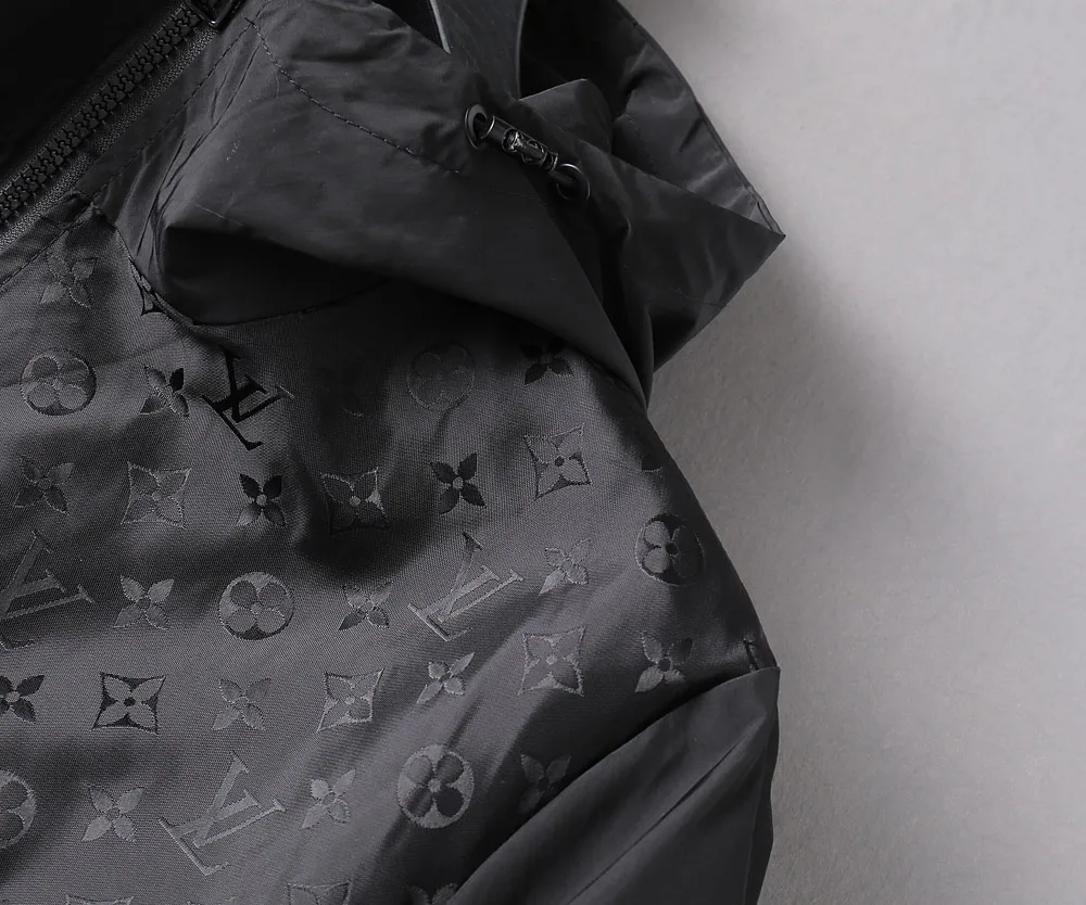 Monogram Panel Hooded Windbreaker Jacket D37023357 — view 6