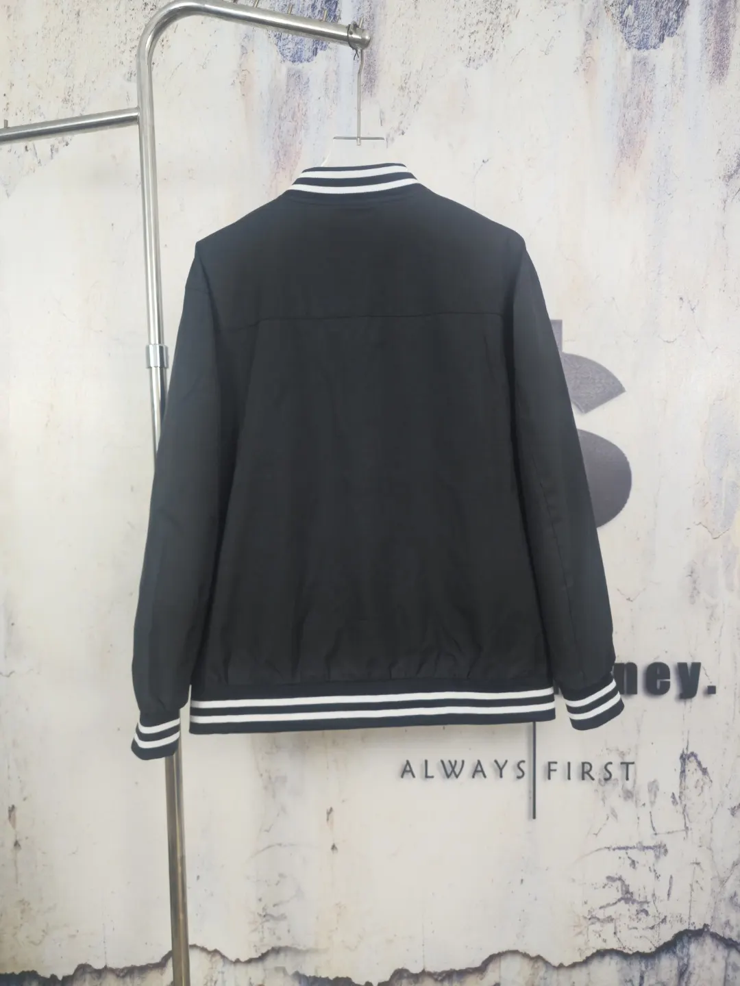 Embroidered Logo Nylon Varsity Jacket D37523300 — view 2