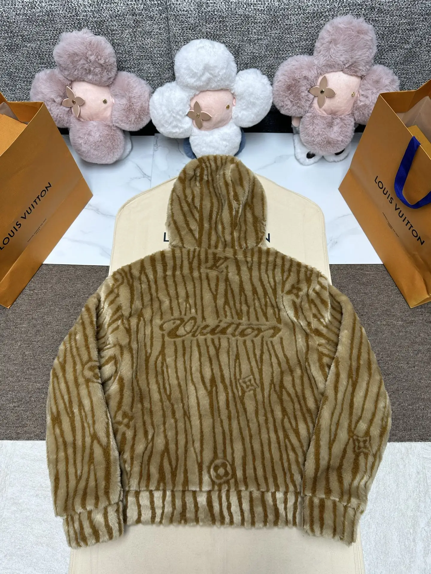 Epi Monogram Faux-Fur Hooded Jacket D37522041 — view 2