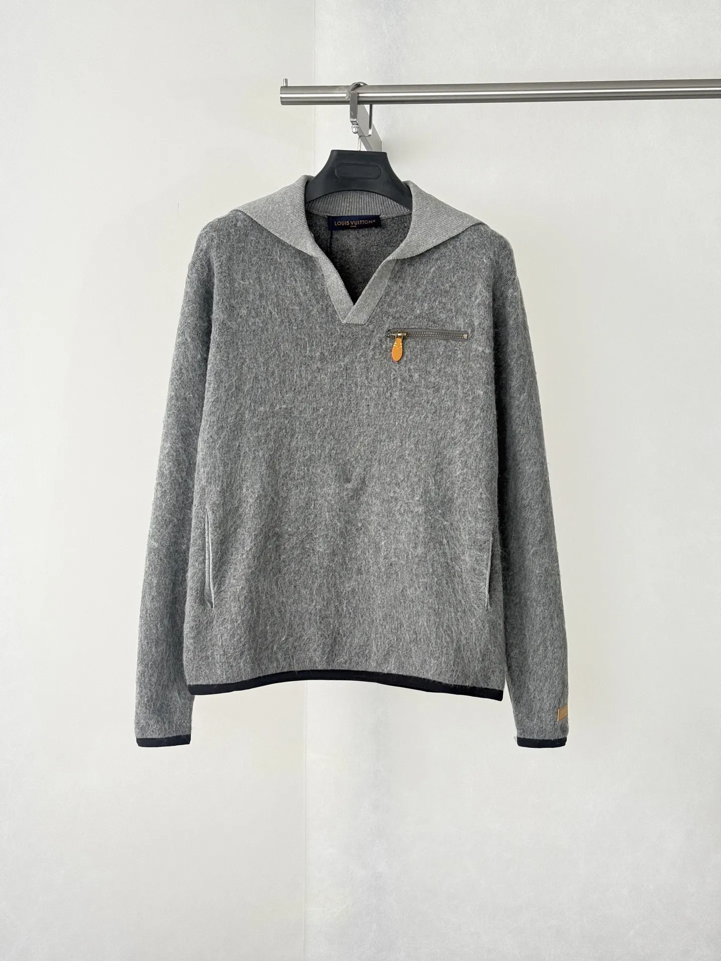 Sailor Collar Brushed Knit Sweater D37522614